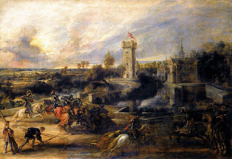 Peter Paul Rubens Tournament in front of Castle Steen oil painting image